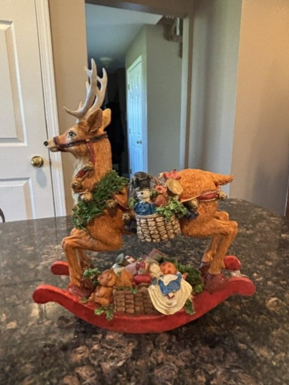 10" Poly-Resin Rocking Reindeer